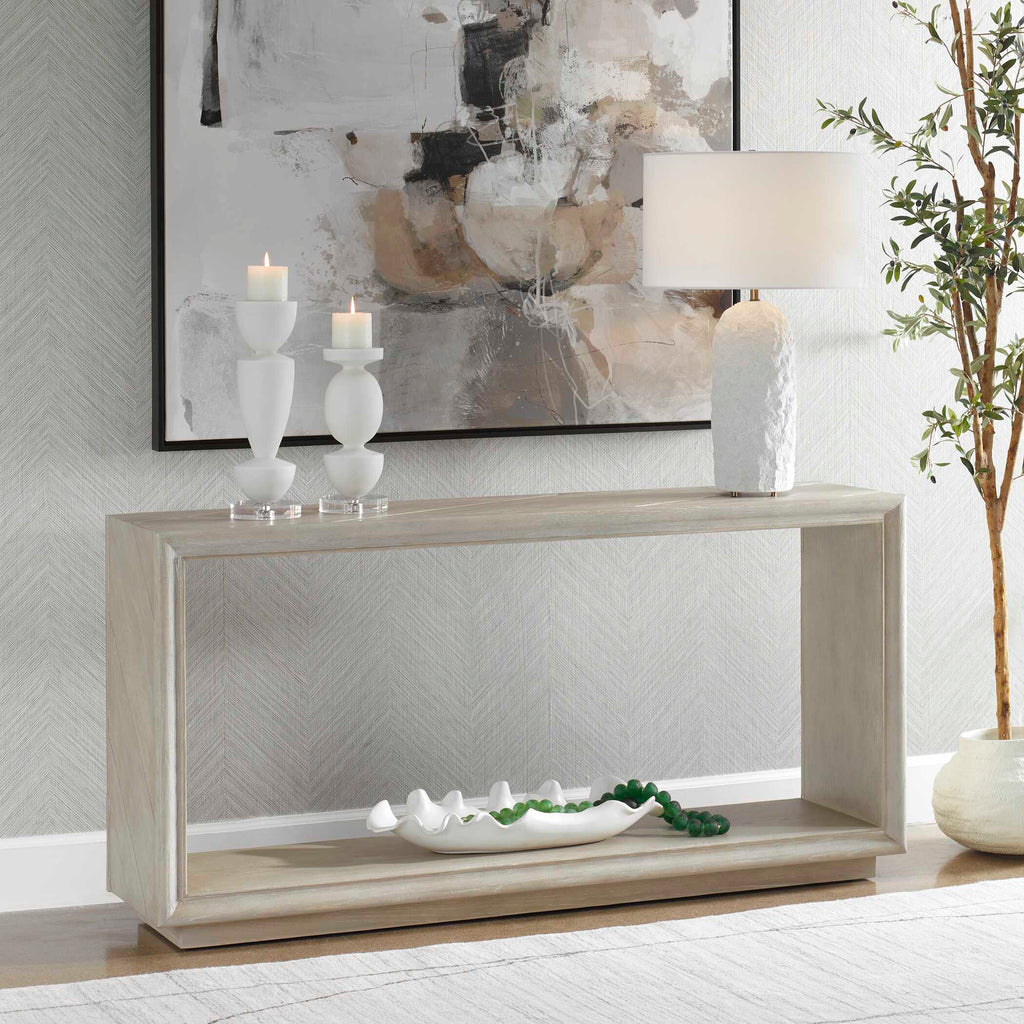 Prism Light Oak Console Table