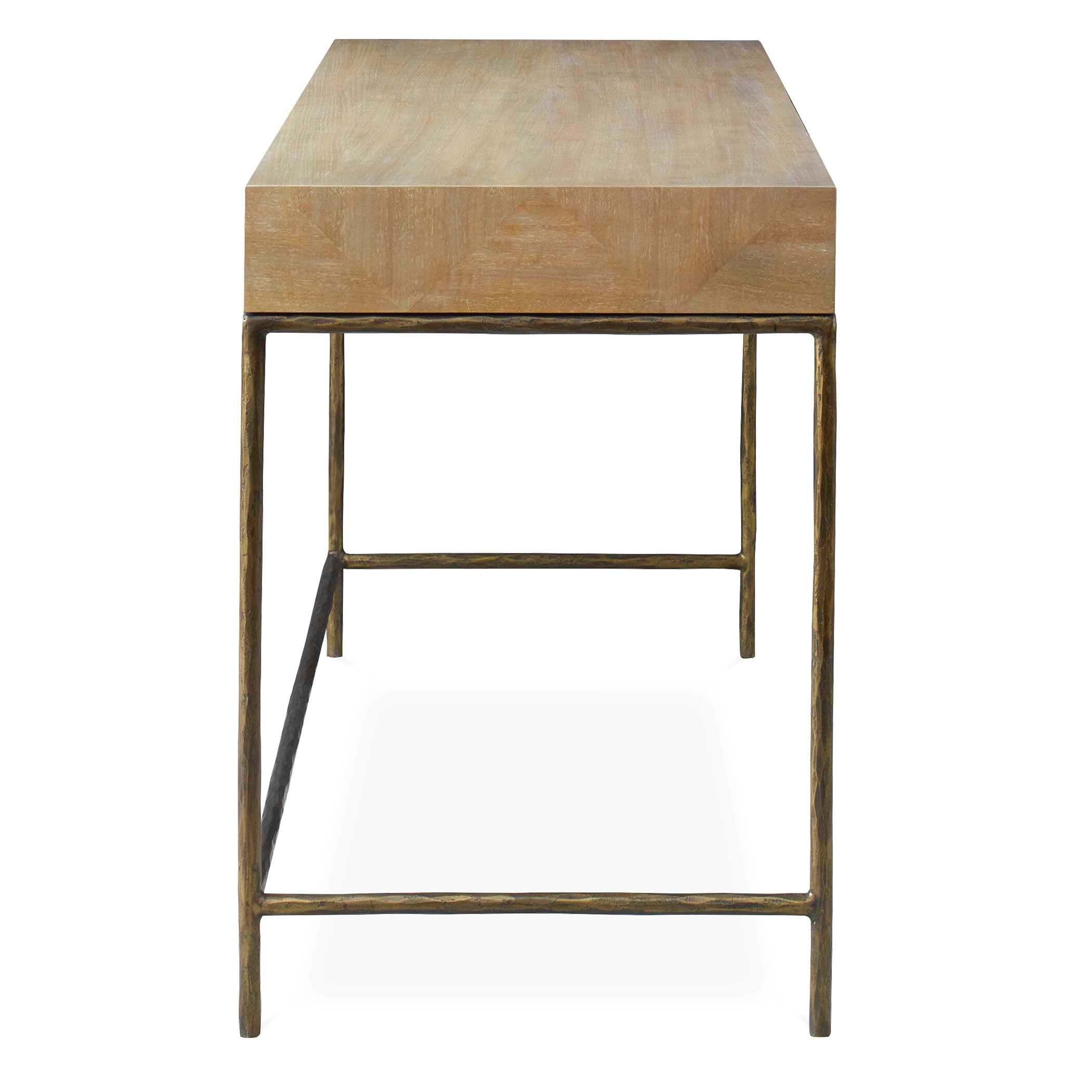 Aristotle Natural Wood Modern Desk