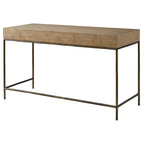 Aristotle Natural Wood Modern Desk