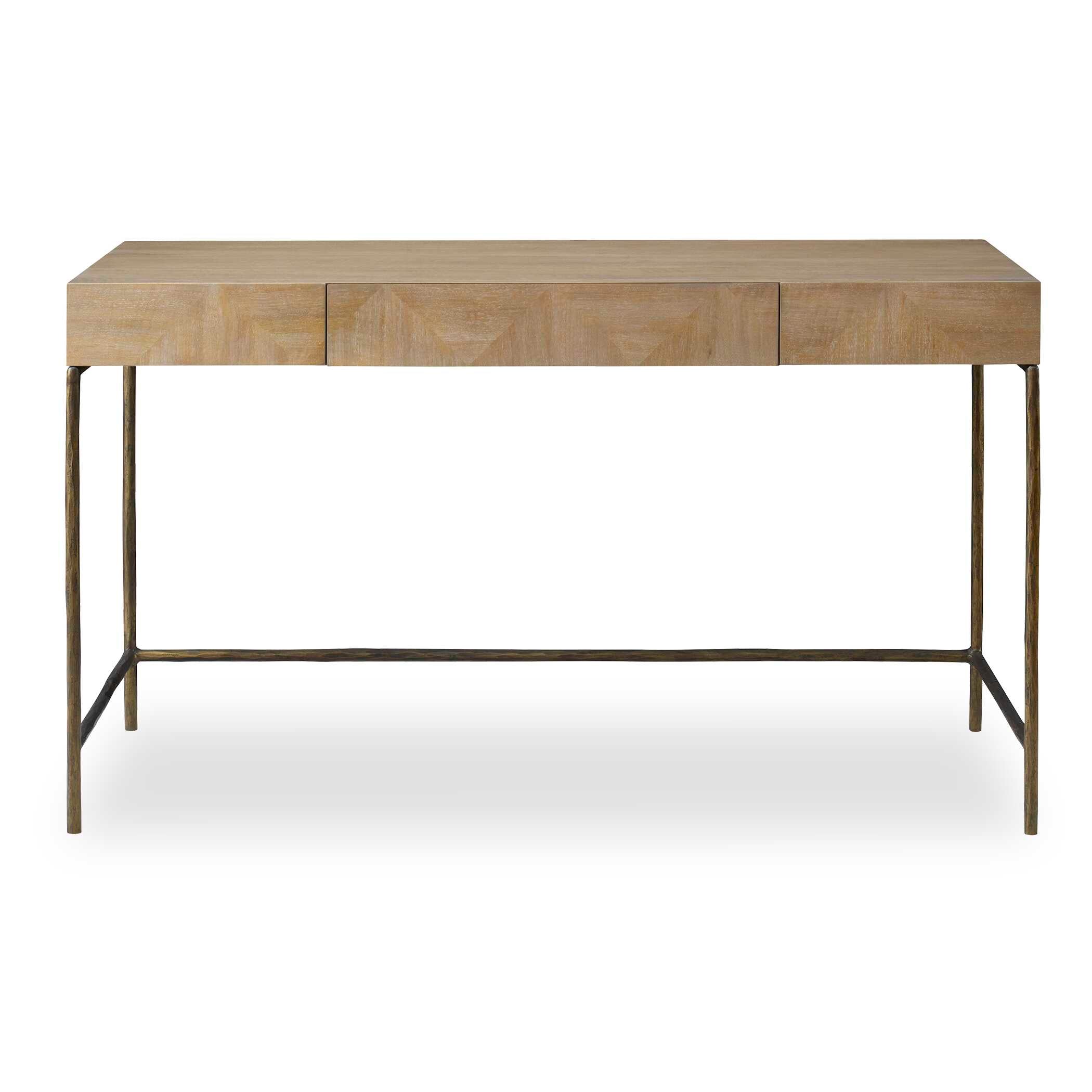 Aristotle Natural Wood Modern Desk