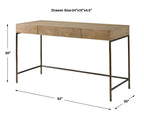 Aristotle Natural Wood Modern Desk