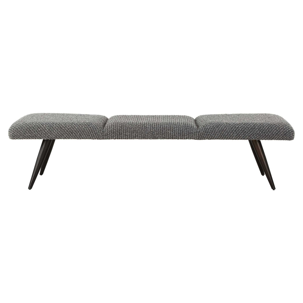Bowtie Charcoal Fabric Bench
