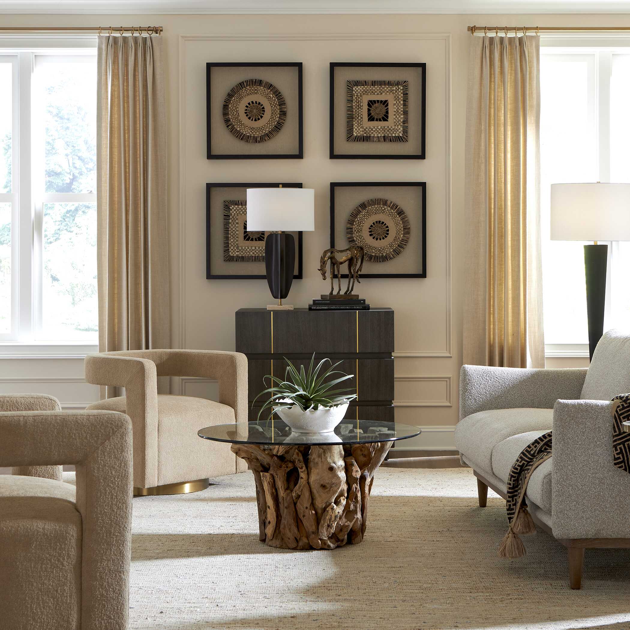 Grounded Modern Swivel Chair