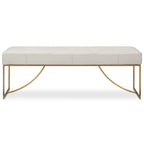 Swale Ivory Leather Bench