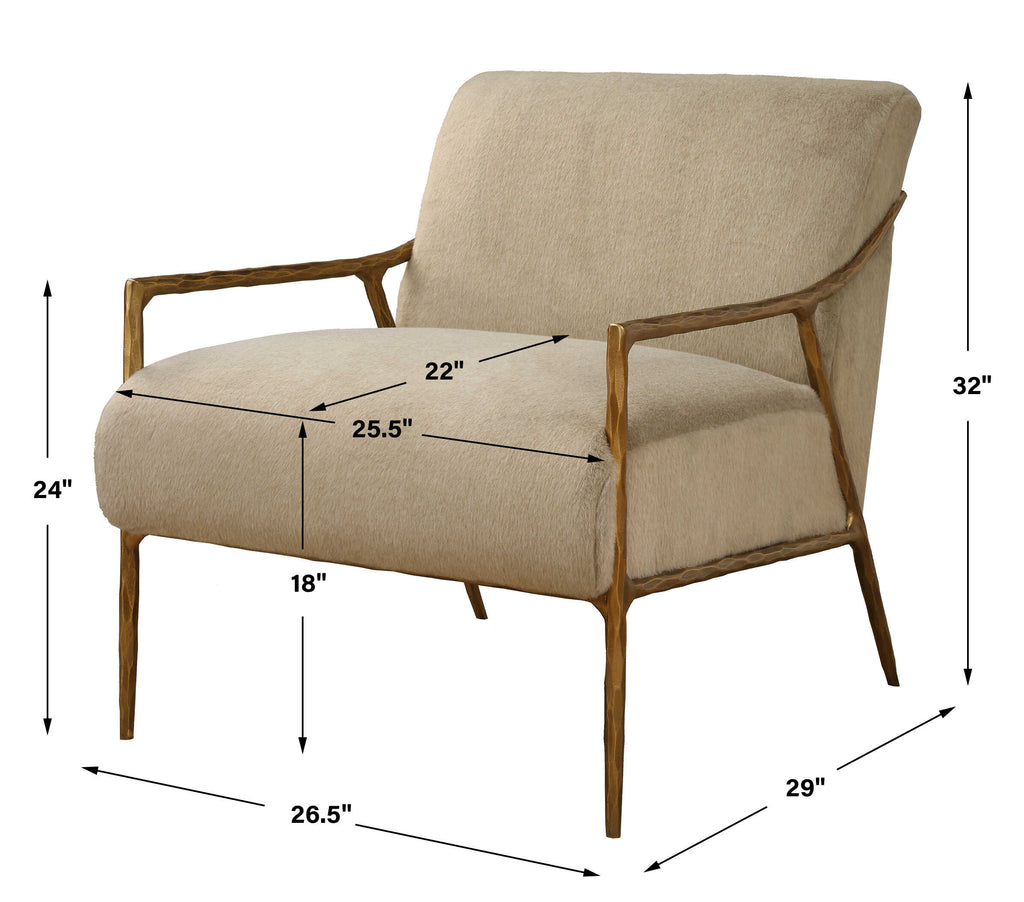 Kashmir Aged Gold Accent Chair