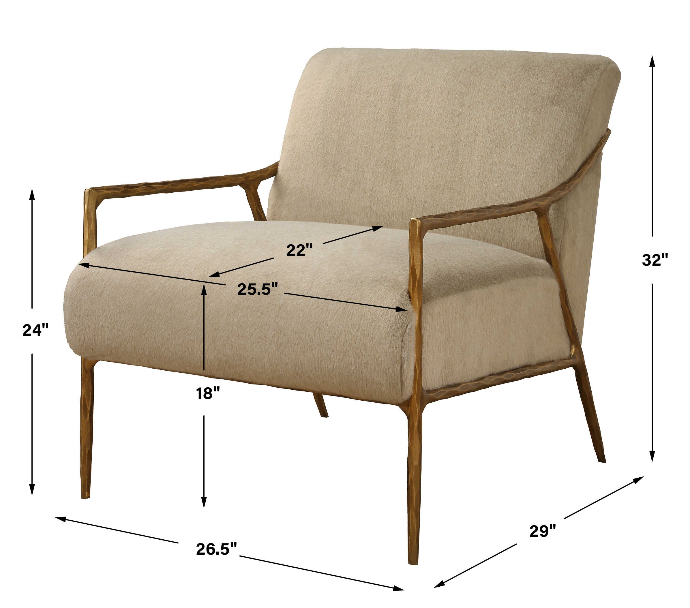 Kashmir Aged Gold Accent Chair