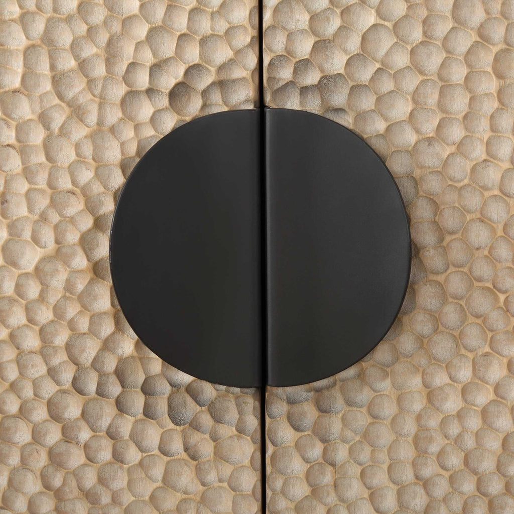 Lunar 4 Door Elm Wood Cabinet