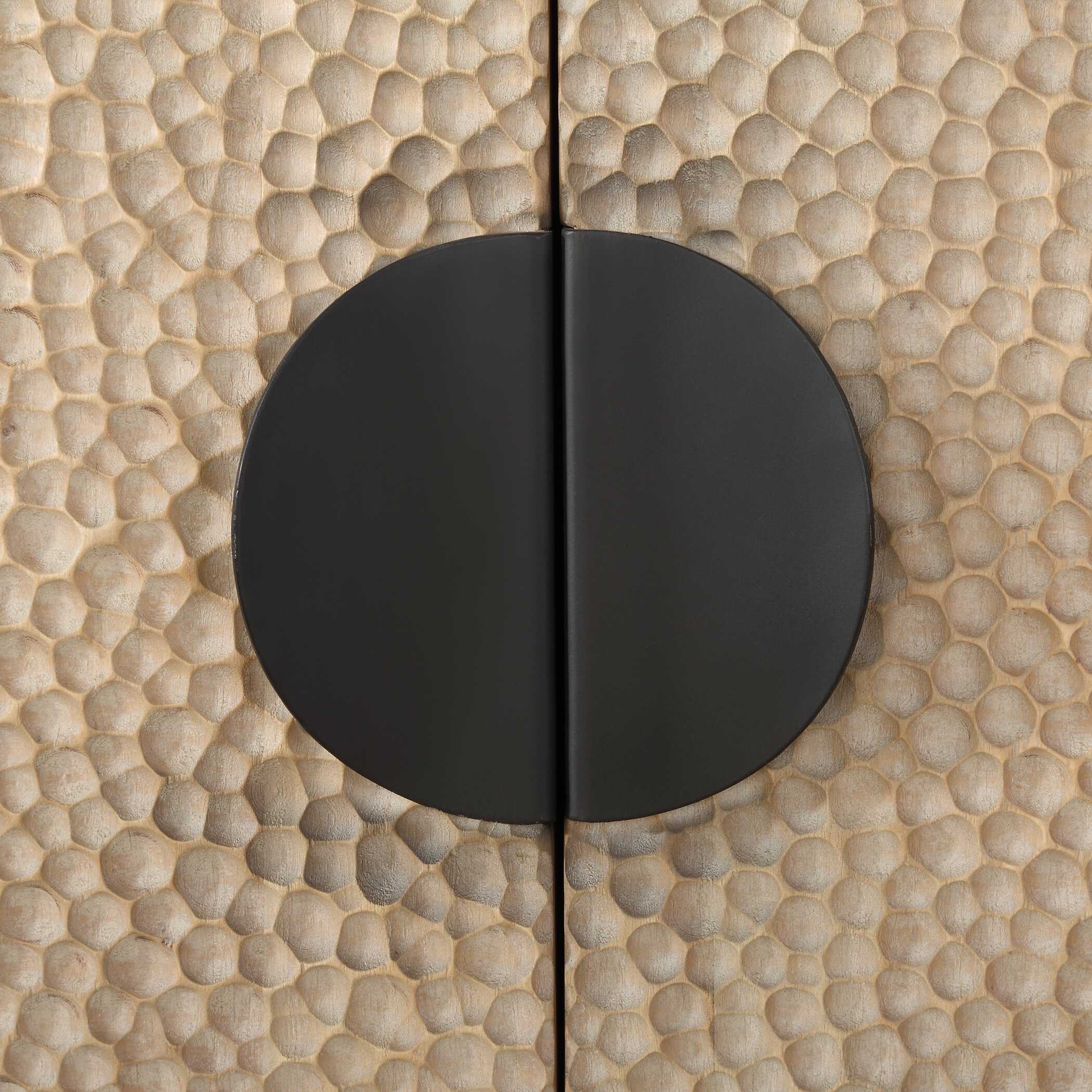 Lunar 4 Door Elm Wood Cabinet