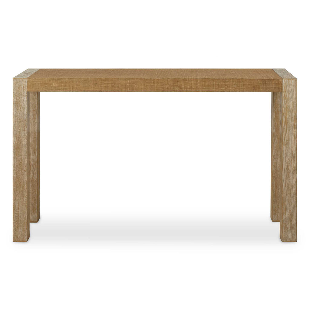 Bentley Grasscloth Console Table