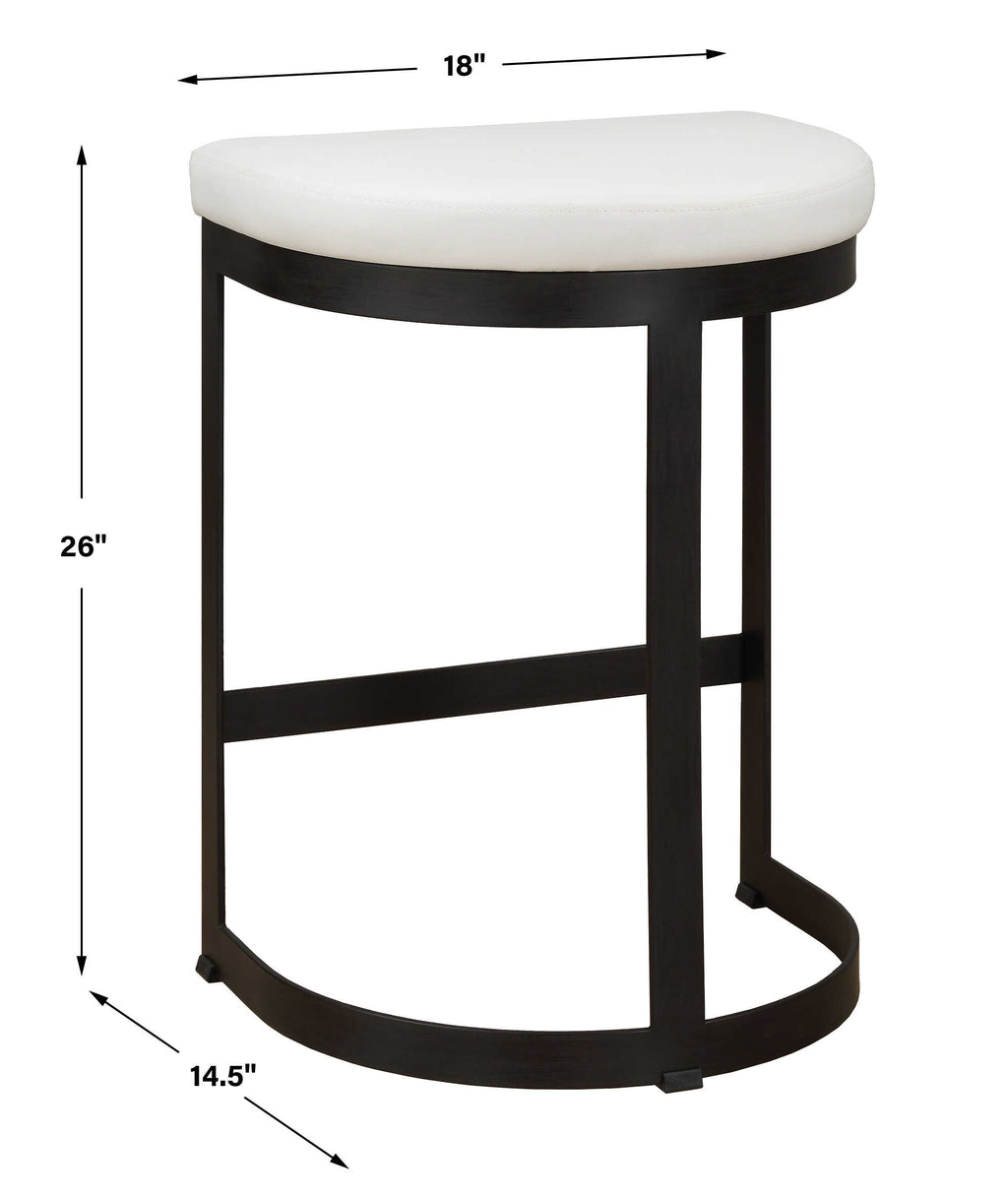 Ivanna White Counter Stool
