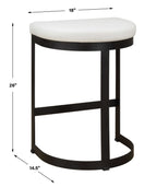 Ivanna White Counter Stool