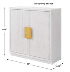 Emma 2 Door White Cabinet