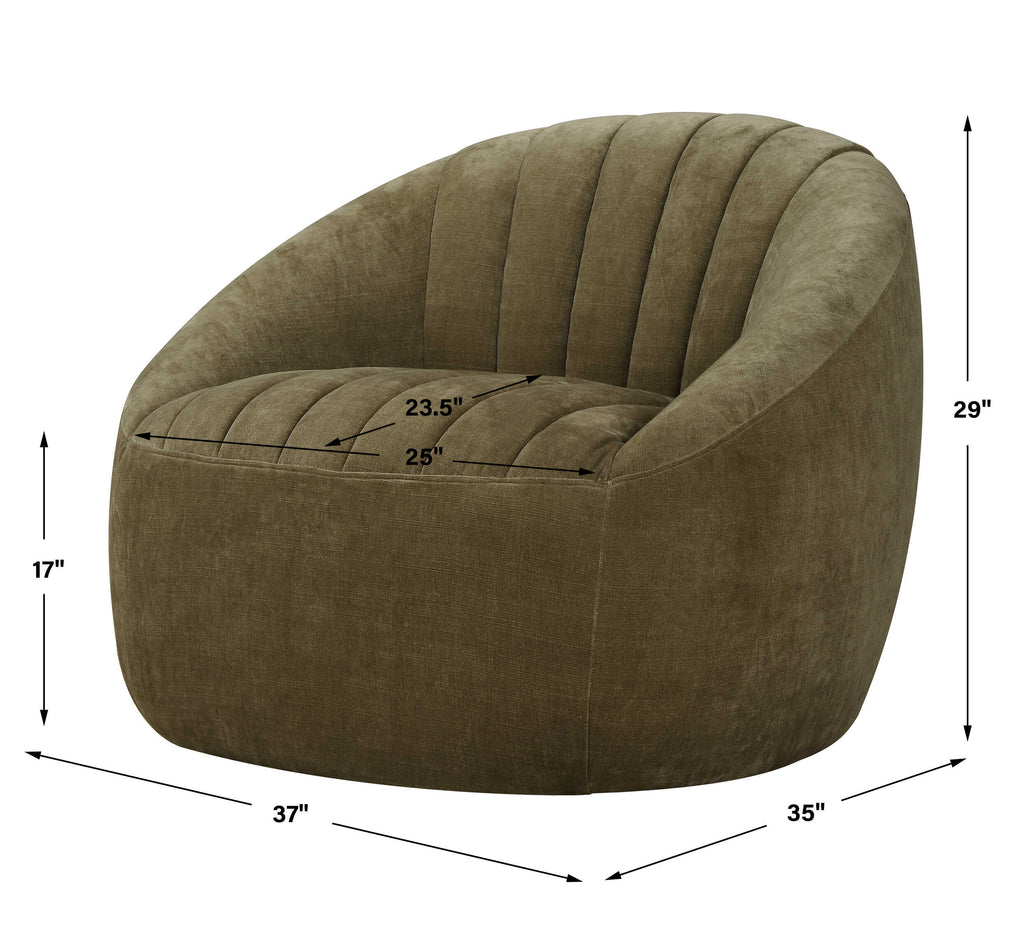 Narrows Moss Green Swivel Chair