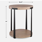 Palisade Natural Round Side Table