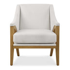 Evolve White Fabric Accent Chair