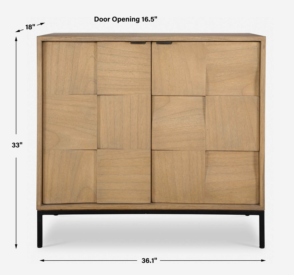 Lorenzo Geometric 2 Door Cabinet