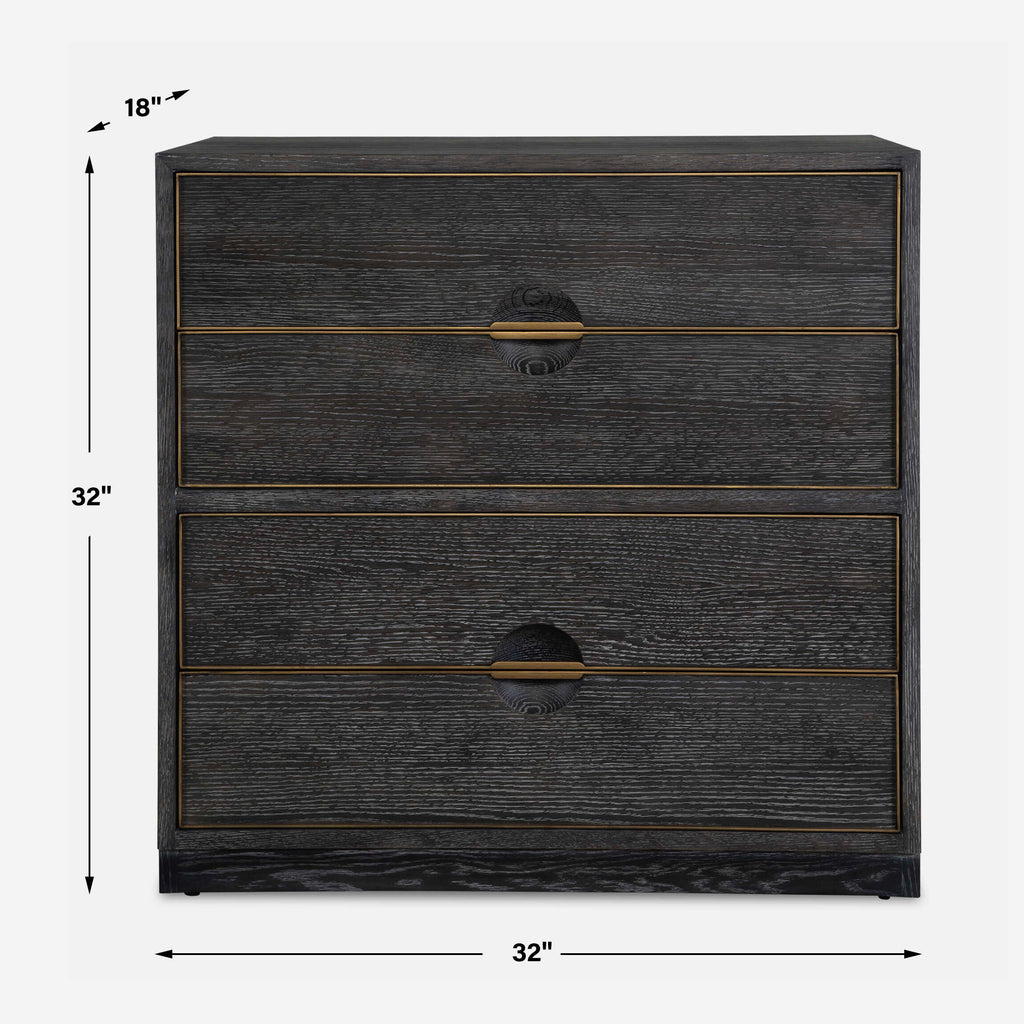 Besos 4 Drawer Walnut Chest