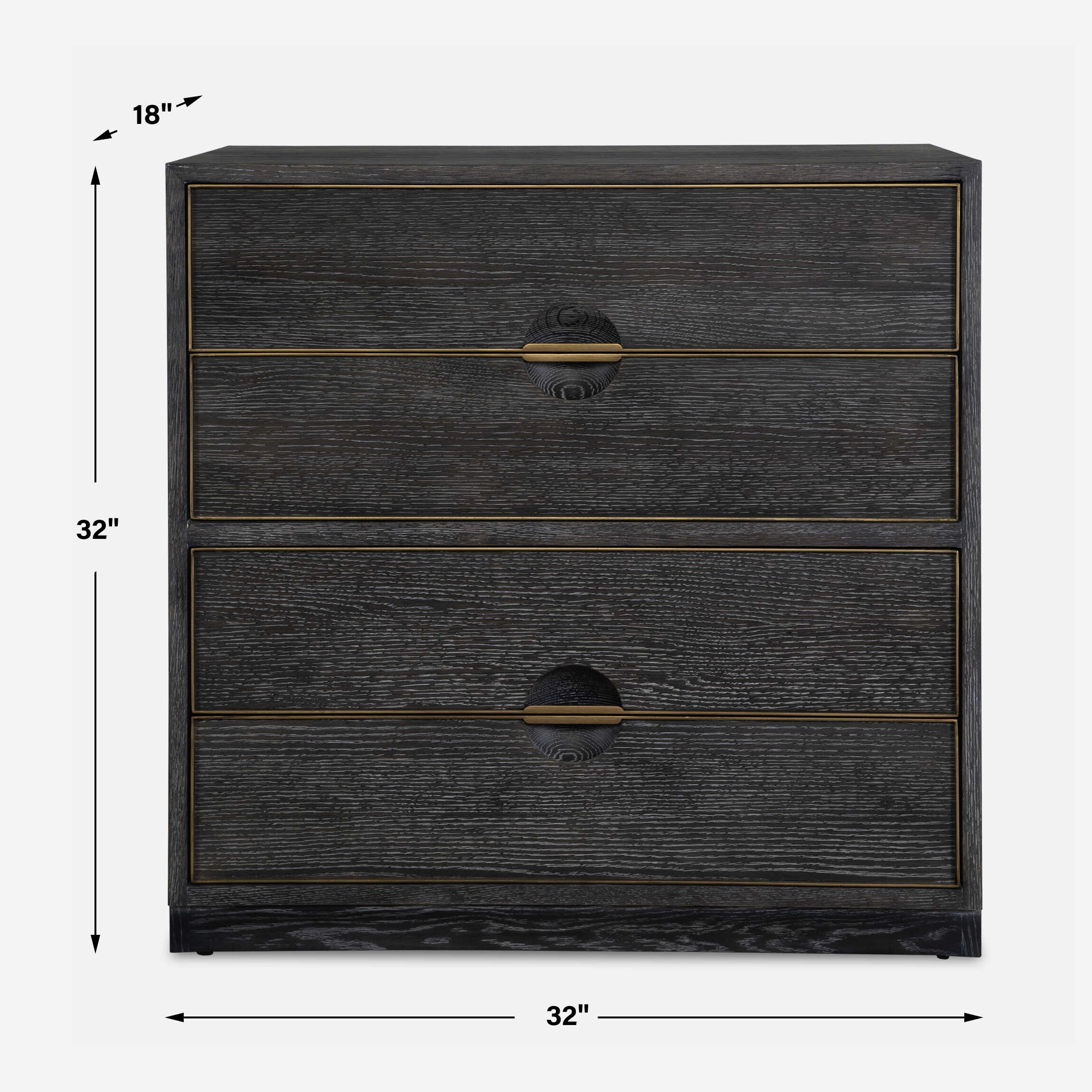 Besos 4 Drawer Walnut Chest