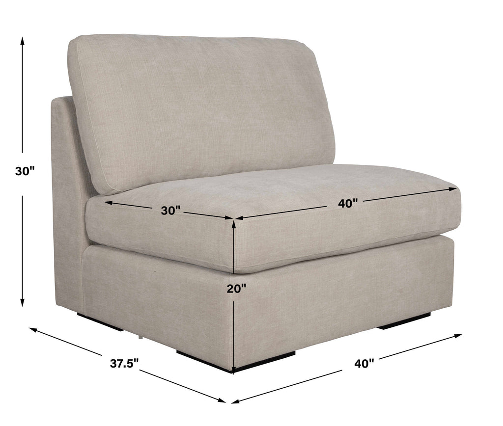 Refuge Armless Sand Sofa