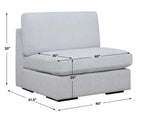 Refuge Armless Cloud Blue Sofa