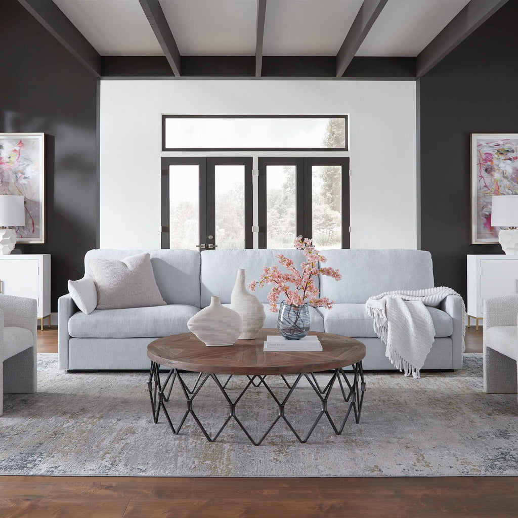 Refuge Cloud Blue Right Arm Facing Sofa