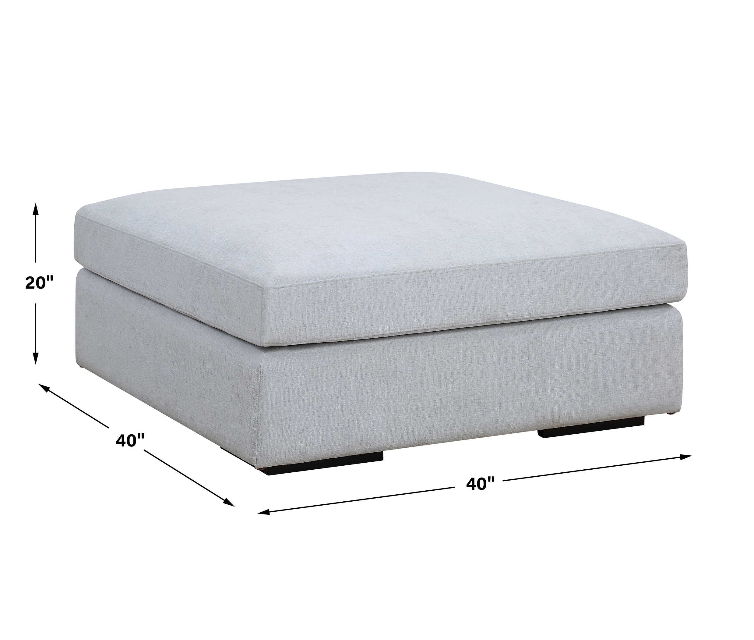 Refuge Cloud Blue Sofa Ottoman