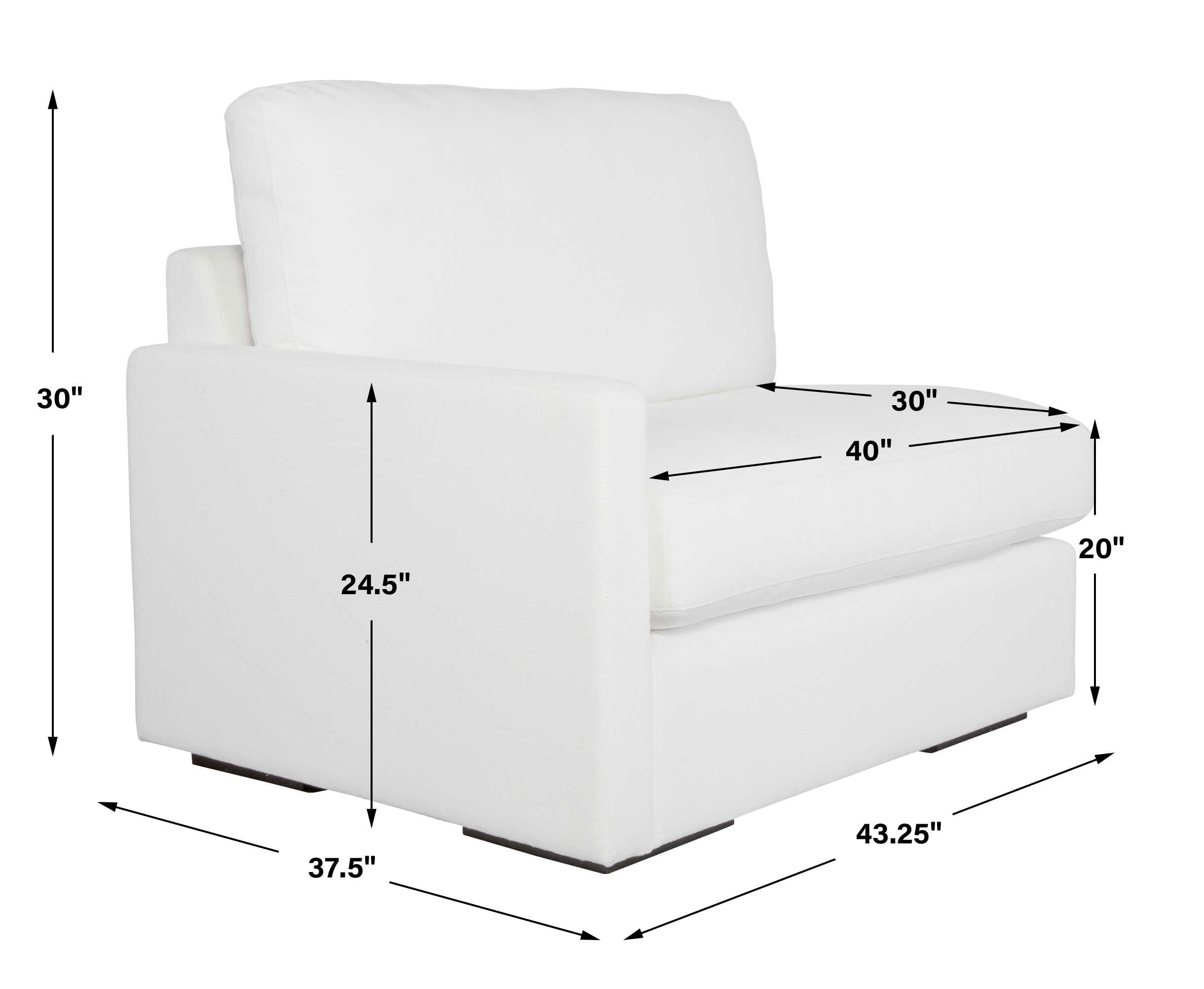 Refuge Arctic White Left Arm Facing Sofa