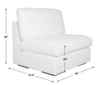 Refuge Armless Arctic White Sofa