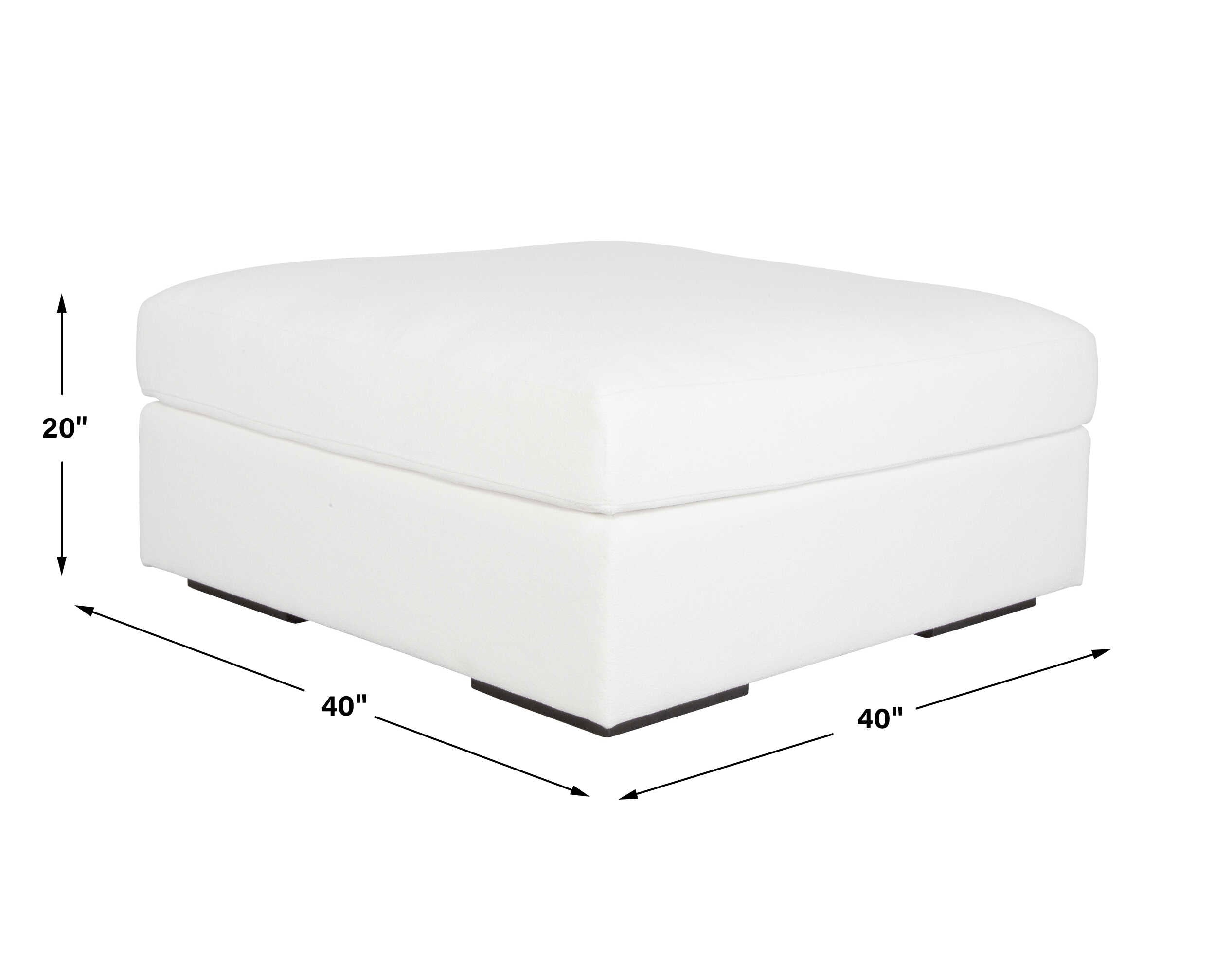Refuge Arctic White Sofa Ottoman