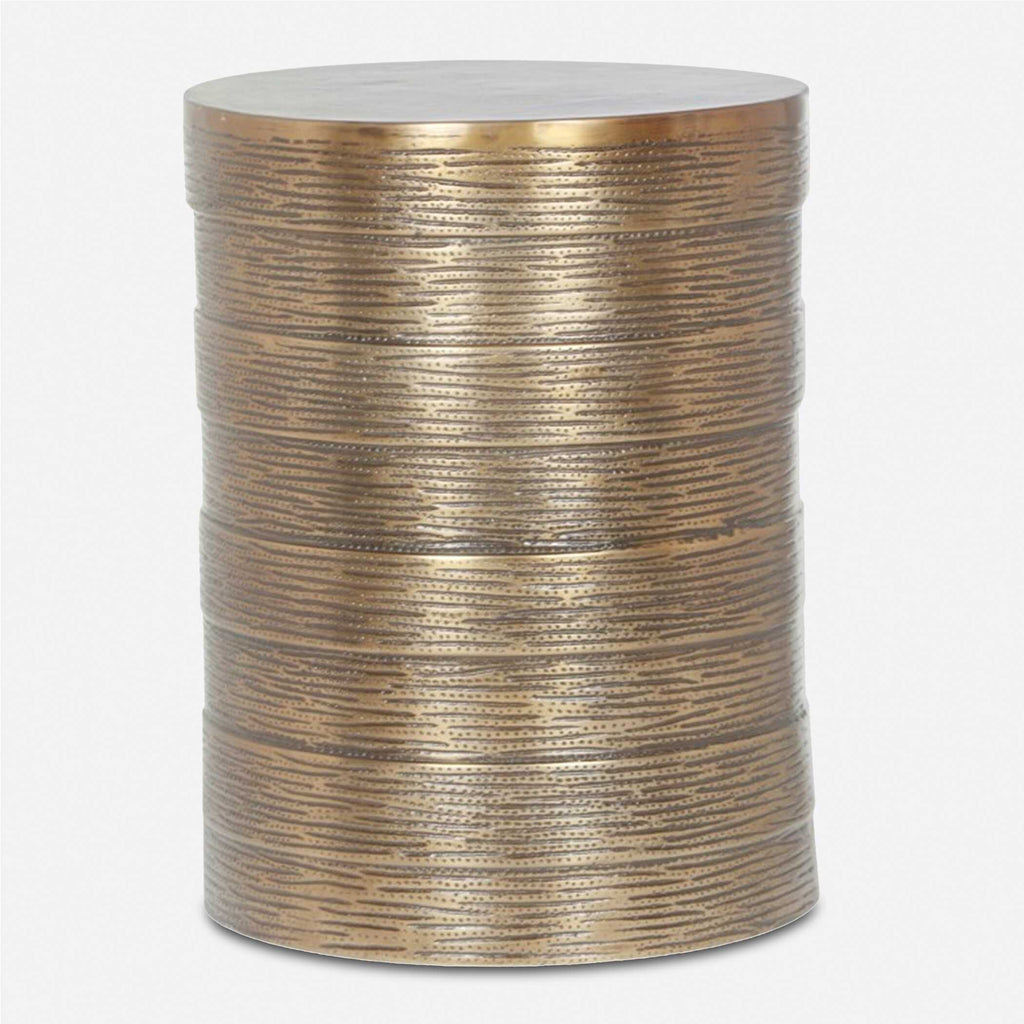 Odin Antique Brass Accent Table