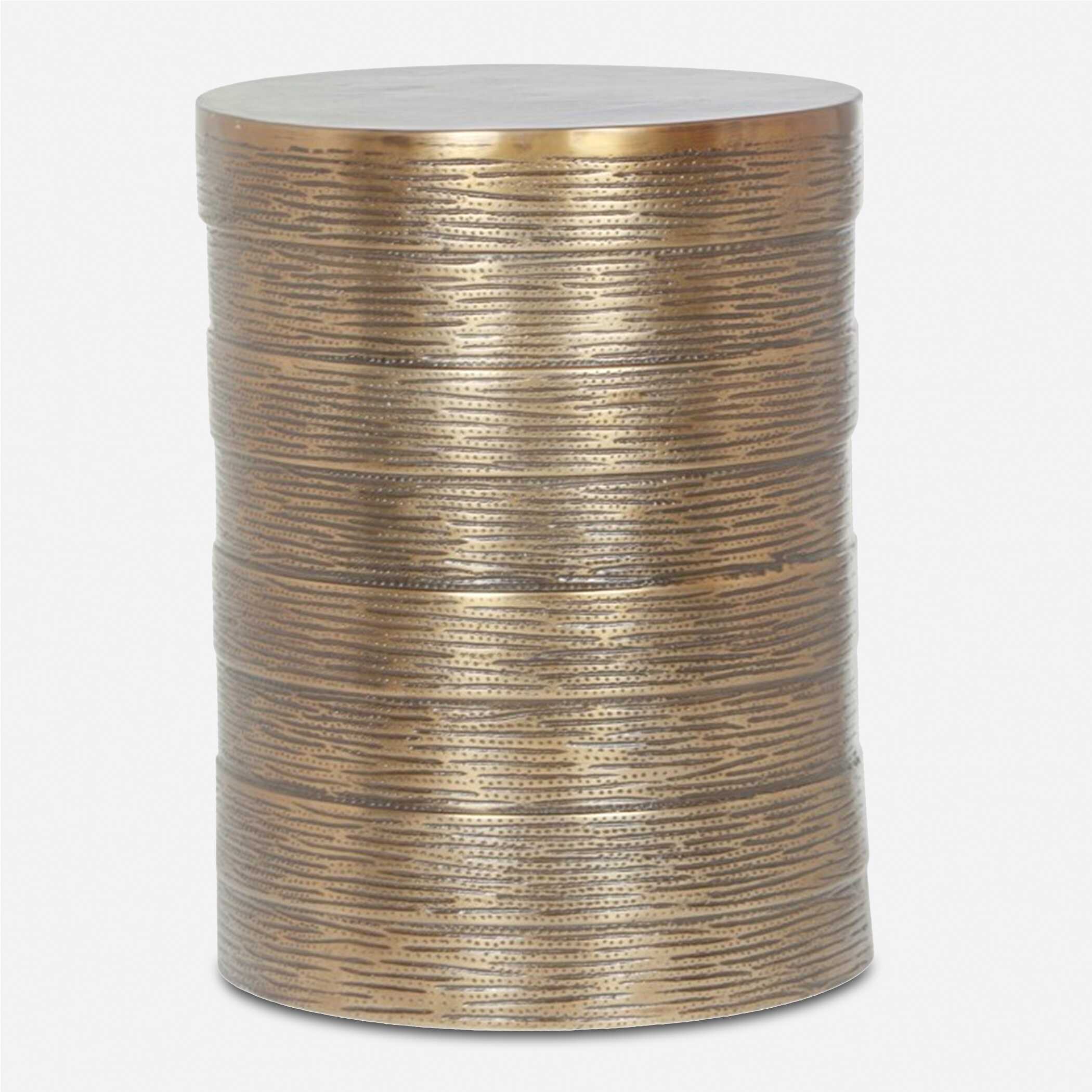 Odin Antique Brass Accent Table