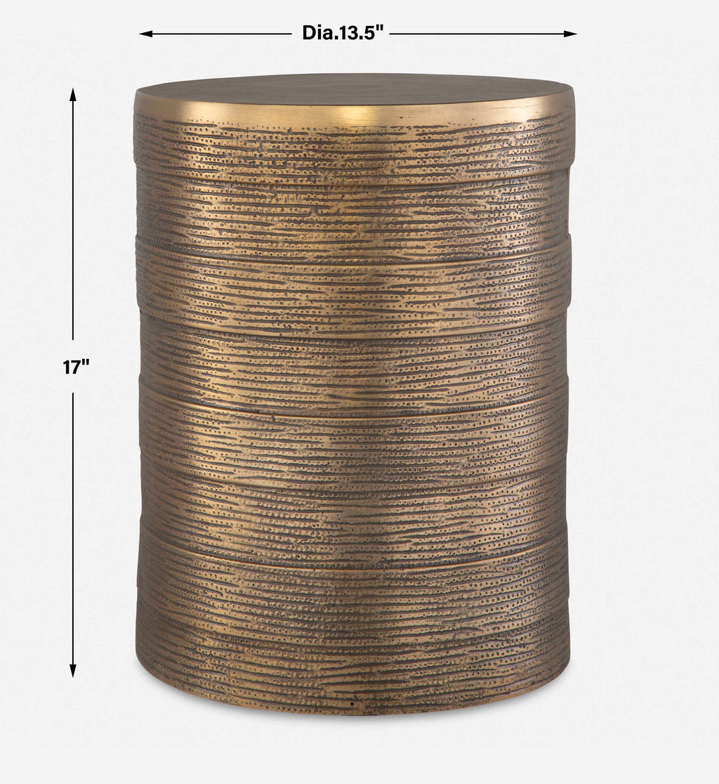 Odin Antique Brass Accent Table