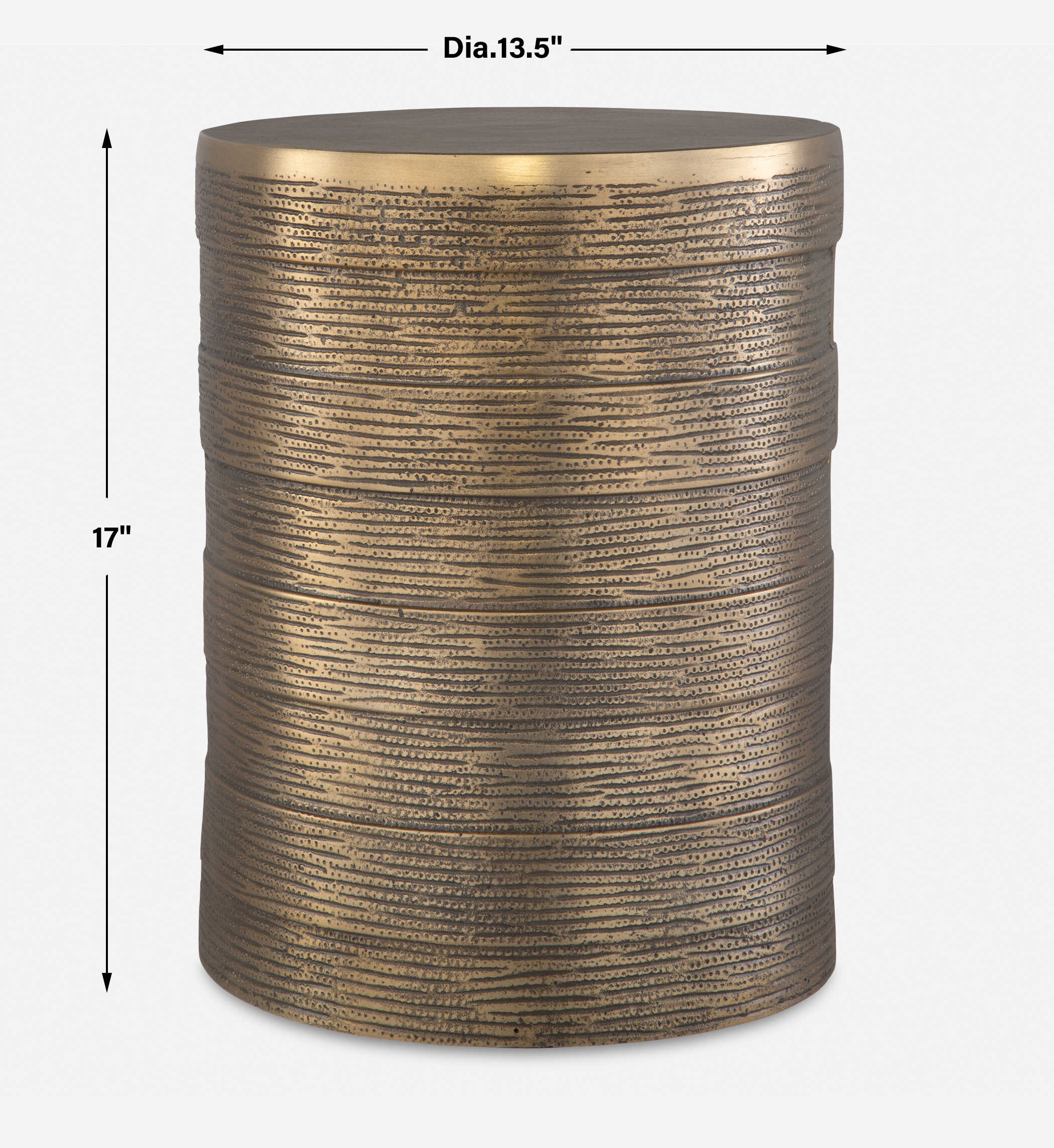 Odin Antique Brass Accent Table