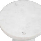 Lirra White Marble Drink Table