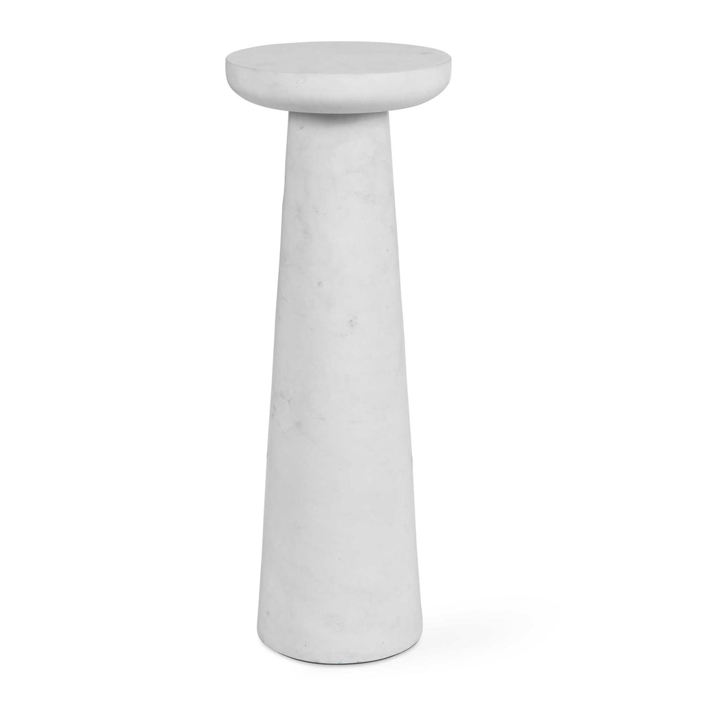 Lirra White Marble Drink Table