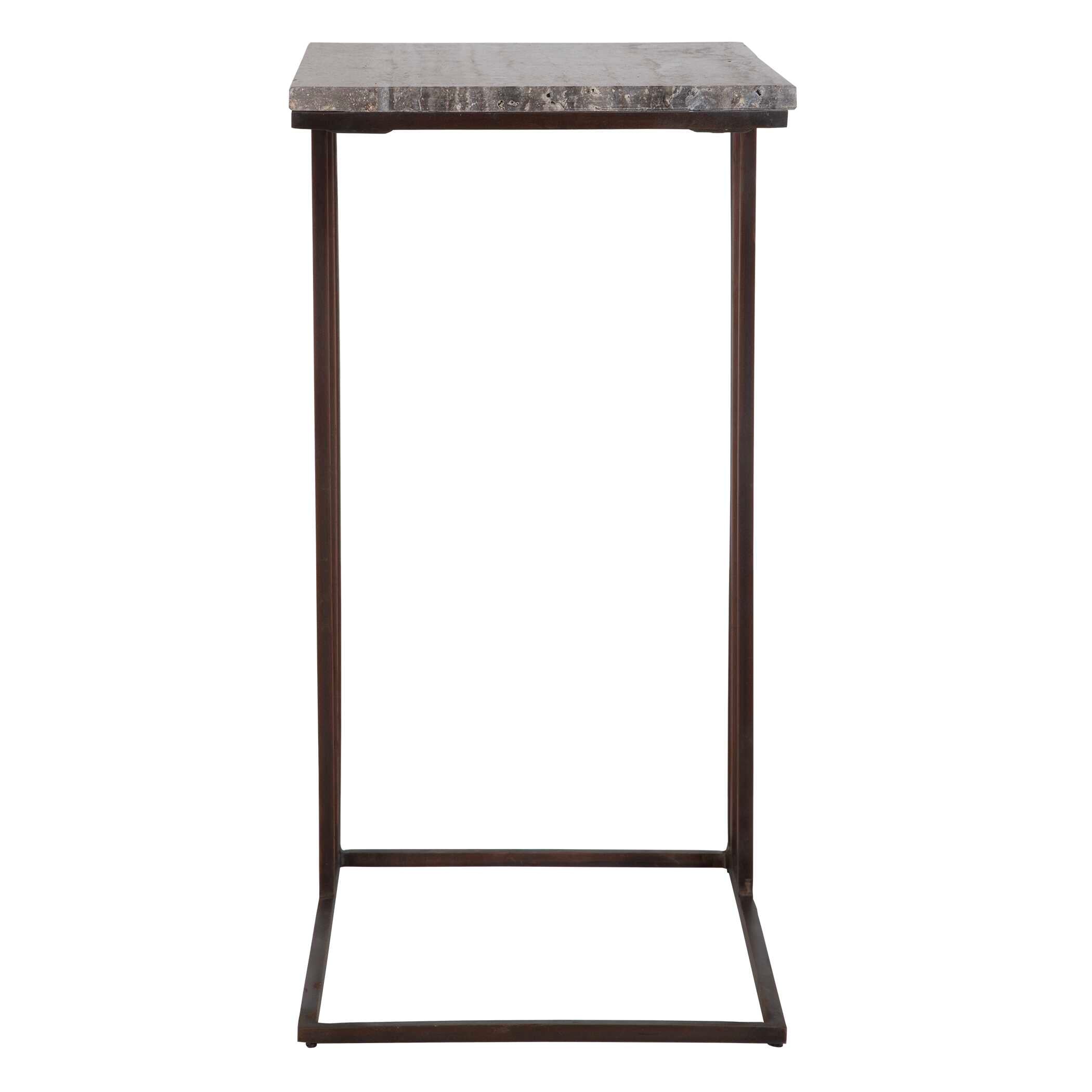 Theodore Travertine Accent Table