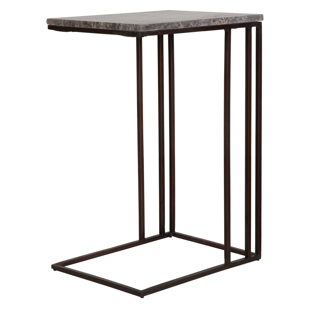 Theodore Travertine Accent Table