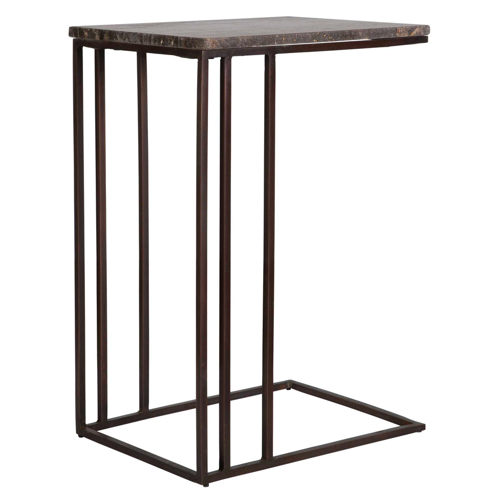 Theodore Travertine Accent Table