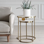 Aragon White Nesting Tables Set/2