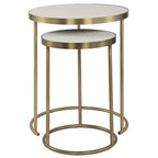 Aragon White Nesting Tables Set/2