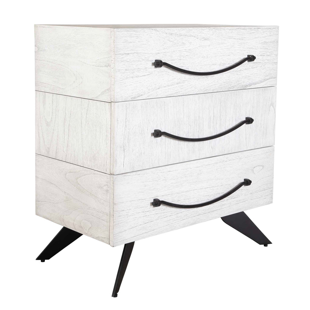 Vivi 3 Drawer White Chest