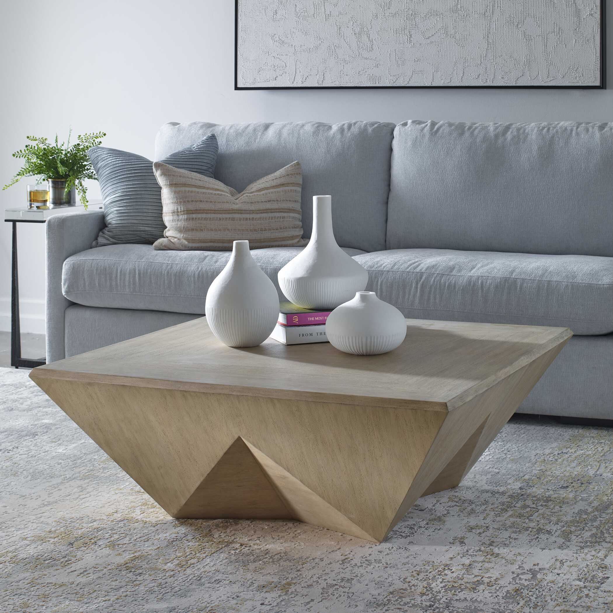 Collins Modern Light Gray Coffee Table