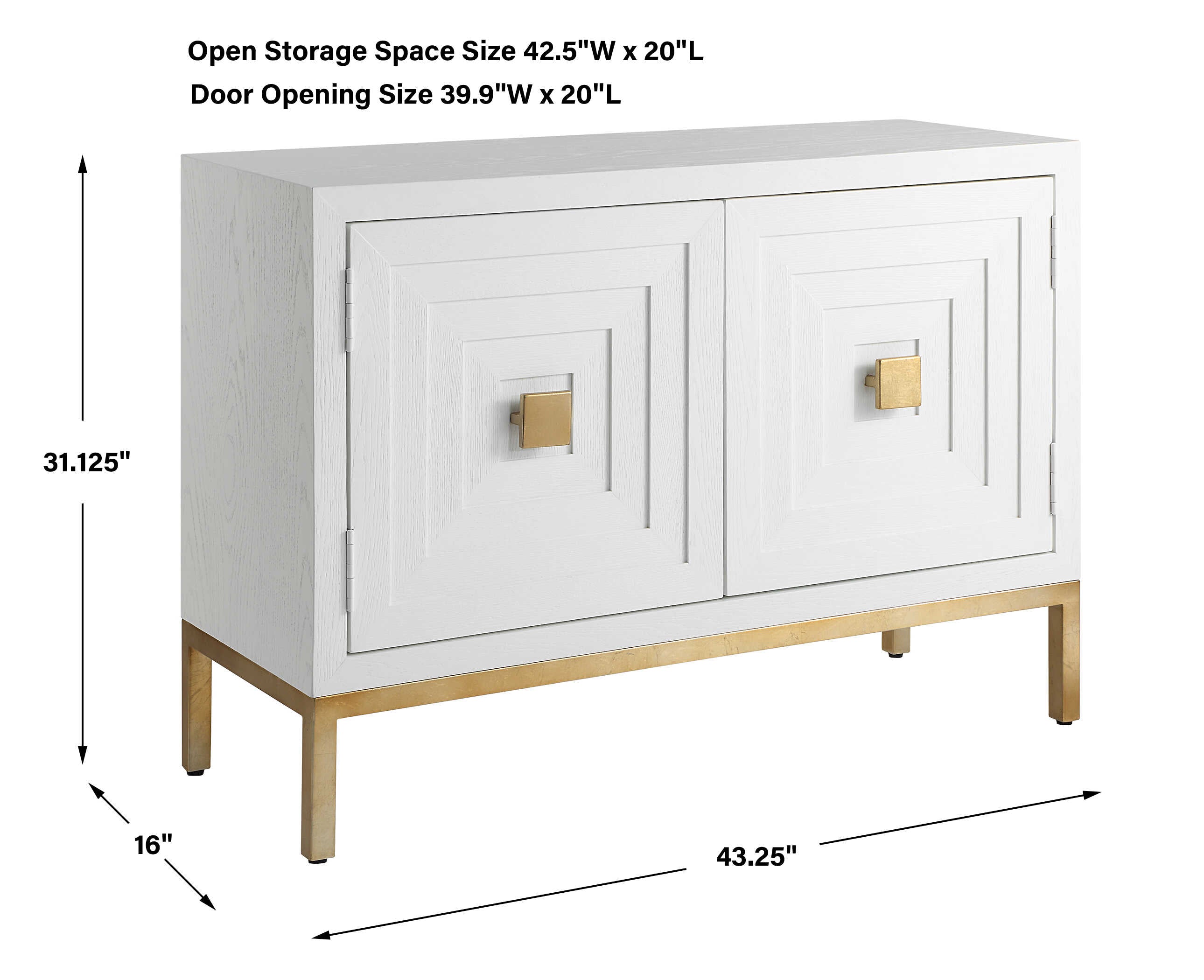 Aiken White 2 Door Cabinet