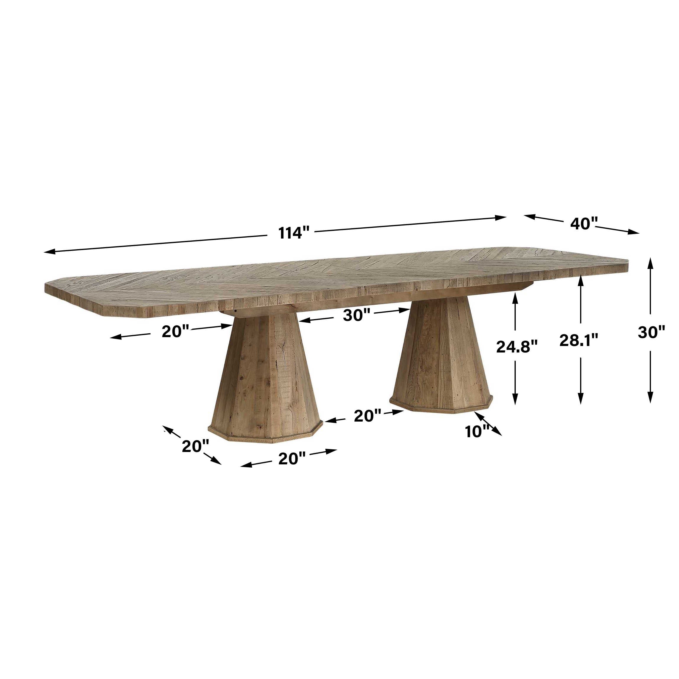 Caledon Reclaimed Oak Dining Table