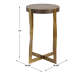 Drew Brass Accent Table