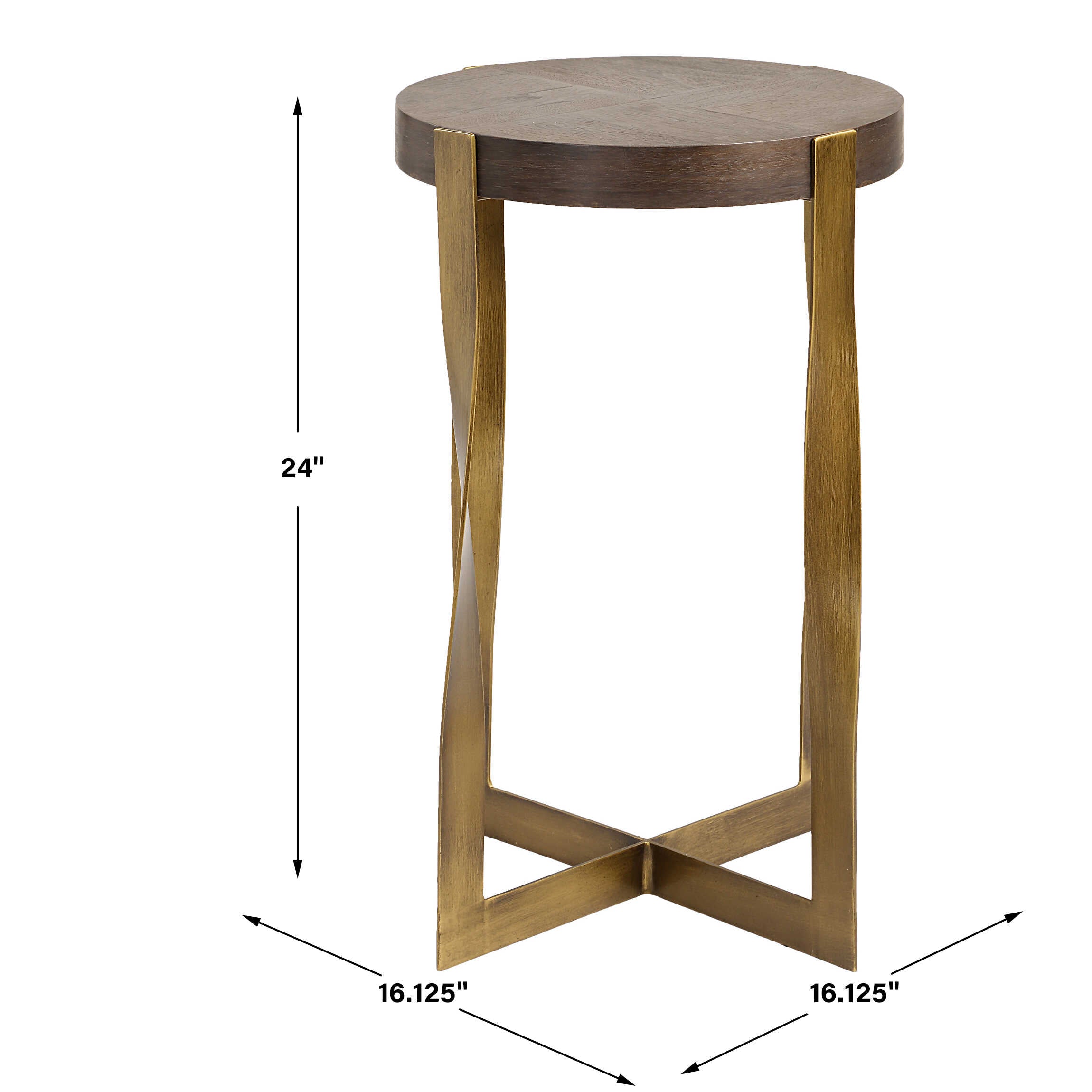 Drew Brass Accent Table