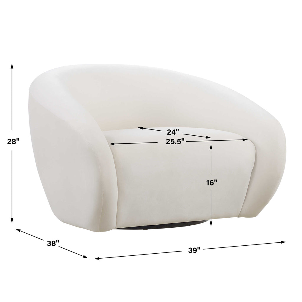 DeSoto Cream Swivel Chair