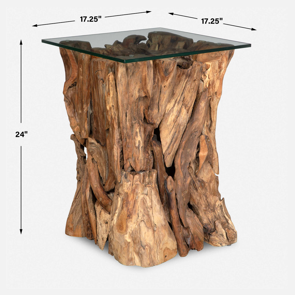 Rozel Teak Wood End Table
