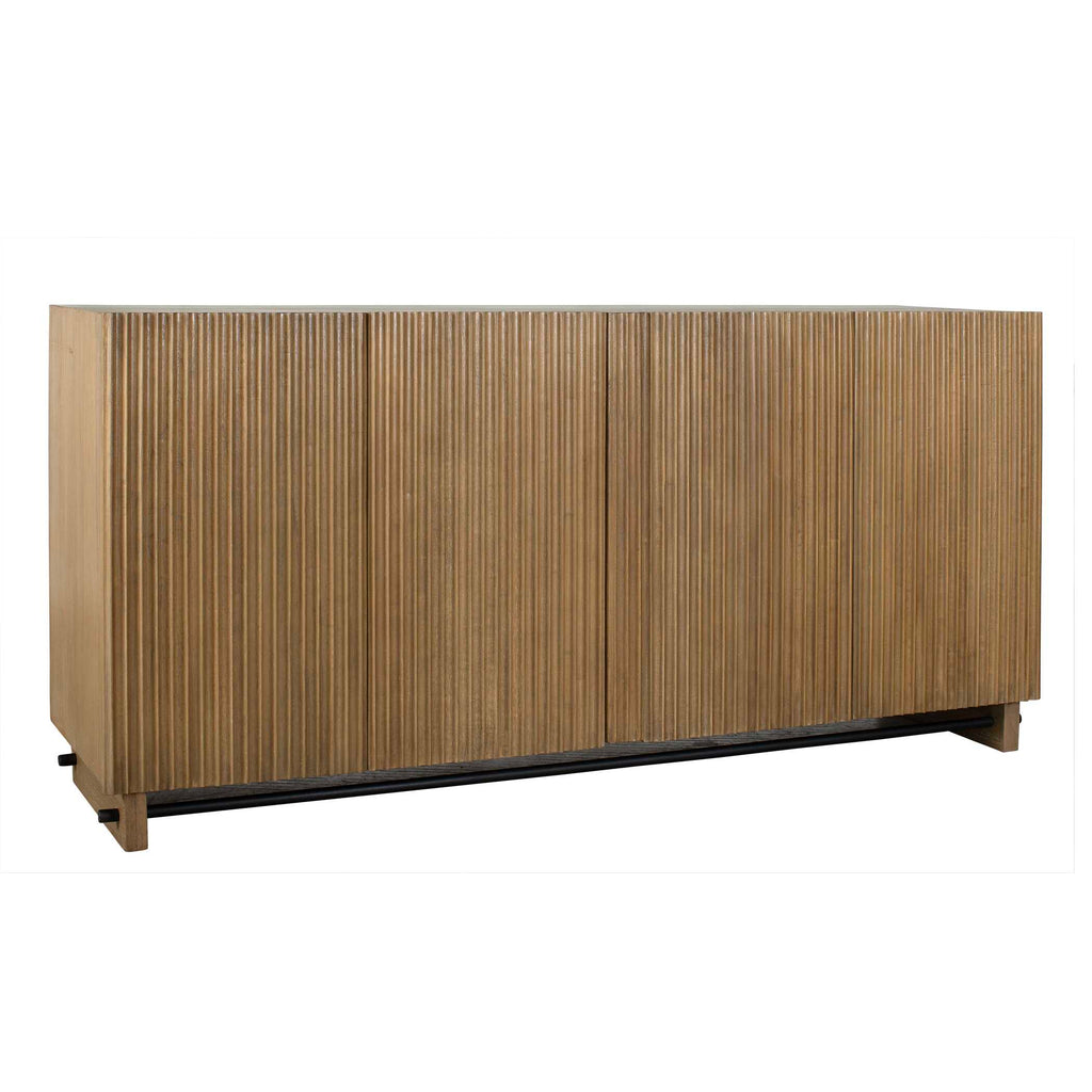 Kellem Natural Wood 4 Door Cabinet