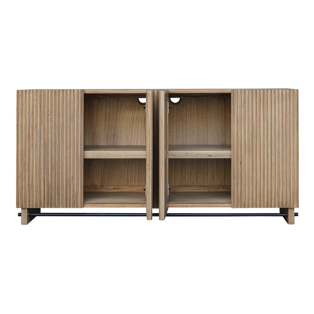 Kellem Natural Wood 4 Door Cabinet